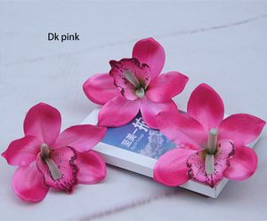 Бесплатная доставка многоцветный Оптовая emulational silk big Cymbidium head для дома,сада,свадьбы или головные уборы платье украшение украшения