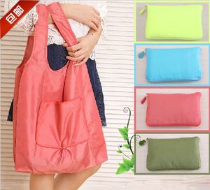 Folding Supermarket Shopping Bag folding bags Oxford cloth Handbags environmental tote bags customization LOGO