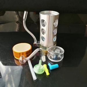 High quality Yajun stainless steel pot glass bongs glass hookah smoke pipe accessories