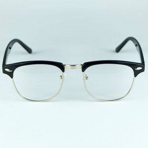 Den klassiska halvfälgens optiska ram Full metallramar med plastfilmstjärnor Favorit Fashion Eyewear No Brand Logo Glasses