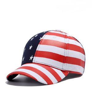 2017 Ny Unisex Printing American Flag Baseball Cap Women Curved Striped Brim Hip Hop Caps Men Stjärnor Gorras Snapback Hats