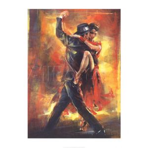 Wholesale tango paintings for sale - Group buy Dancer Paintings Tango Argentino Willem Haenraets Hand painted modern art oil on canvas for room decor