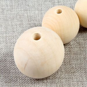 200pcs lot 8 10 12 14 16 18 20mm Nature Color Wooden Beads Round Lead-free Wood Beads For Jewelry Making DIY Bracelet Accessories