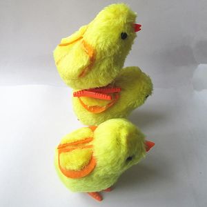 Children's creative puzzle on chain Clockwork toys cartoon chick plush toy stall selling wholesale supply