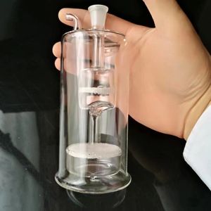 Dubbelskikt Sandkärna Hookah Glas Bongs Tillbehör, Glas Rökpipor Färgrik Mini Multi-Colors Handrör Bästa Skedglas