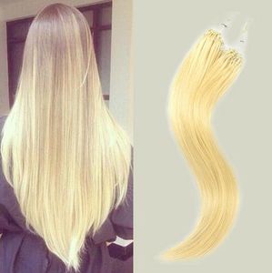 # 613 Straight Micro Loop Human Hair Extensions 100g (1 g / Strand) Brazylijski Micro Loop Ring Links Dziewicy Ludzkie Przedłużanie Włosów