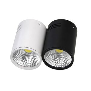 LED-cylinder tak ner Ljus COB-suspenderade hängande strålkastare Ytmonterade LED-belysningsarmaturer för hem 20W 30W