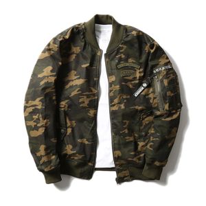 Wholesale- Japanese Brand Men Camouflage Coat Spring New Thin Double-sided Embroidery Men's Bomber Jacket Uniform Coat