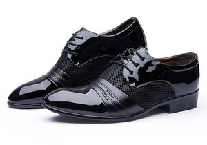 Dress Shoes Casual HOT Size 6.5-13 Man Dress Shoe Flat Shoes Men's Business Oxfords Casual Shoe Black / Brown Leather Derby Shoes