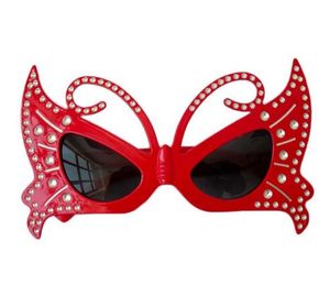 Kelebek süslü elbise gözlükleri Yeni Yıl Arifesi Güneş Gözlüğü Çocuklar Yetişkinler Partisi Stag Hen Yapmak Cosplay Güneş Gözlüğü Doğum Günü Düğün Noel Favor Hediye