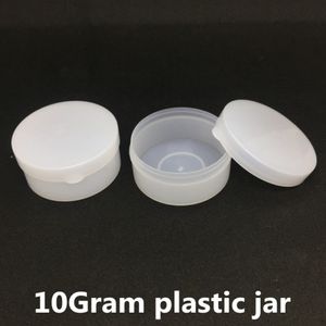 10 ml beyaz Plastik kozmetik Smaple kavanoz 34x17MM 10 gram boyutu krem boş şişe maske konteynerler kavanozlar küçük Pot