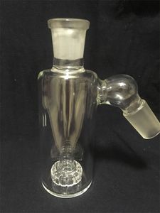 Jjhhglass Ash Catcher Bong 45度Ashcatcher Water Pipes Bongs 18mmヘビーダブオイルリグ喫煙アクセサリーアッシュキャッチャー