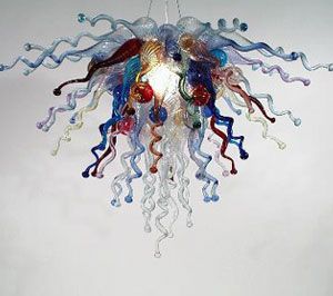 Style Hand Blown Murano chandeliers LED Ceiling Pendent Light Art Foyer Decorative Glass Material Modern Chandelier