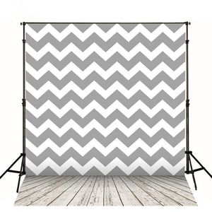 Sfondo grigio Chevron per fotografia Pavimento in legno Sfondo in vinile stampato digitale per bambini Fondali fotografici per bambini Puntelli 5x7ft