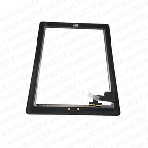 Pannello di vetro all'ingrosso del touch screen con il convertitore analogico/digitale per iPad 2 3 4 in bianco e nero Trasporto libero