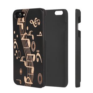 Nyaste Mode Luxury Black Wood Cell Phone Fodral Stain Resistant 3D Tryckt logotypmönster för iPhone 6 7 8 Plus X XR XS Max Back Cover Shell