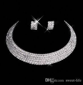 15035 Designer Sexy MenMade Diamond Earrings Necklace Party Prom Formal Wedding Jewelry Set Bridal Accessories In Stock2129953