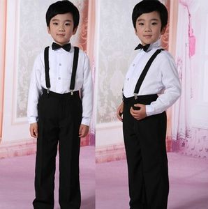 Top Quality White Cotton Kid Long Sleeve Shirt Boy Wear Prom Shirt Formal Event Cheap Tuxedo White Shirt347E