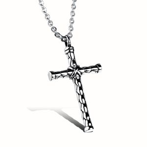 New Biker Stainless Steel Vintage Cross Necklace Pendant Free Chain Men's Fashion Jewelry High Quality