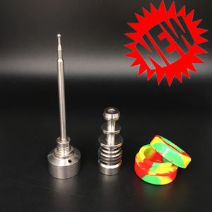 Bong Tool Set 10 14 18mm Male and Female Gr2 Domeless Titanium Nail Carb Cap Dabber Slicone Jar Glass Bong Water Pipes