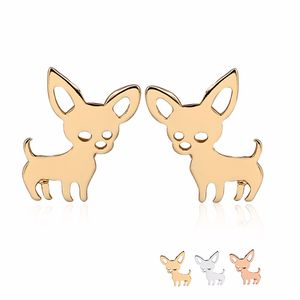 Everfast 10 Paare/los Chihuahua Baby Hund Ohrring Edelstahl Bolzen Ohrringe Zubehör Schmuck Für Kinder Grils Frauen EFE069