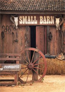 5x7ft Vintage Small Barn Rustic Backdrop Photography Wooden Door Mow Western Cowboys Children Kids Outdoor Photo Background for Studio