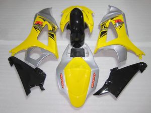 鈴木GSXR1000 07 08イエローシルバーブラックフェアリングセットGSXR1000 2007 2008 OT37のためのフルABSプラスチック型フェアリングキット