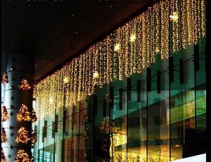 9 M * 1 M 450 LEDS Tatil Aydınlatma Dizeleri Noel Perde Işıkları Ev Bahçe Bar Açık Dekorasyon için Garland Avize