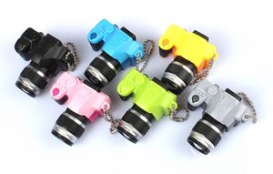 Facklampor LED -nyckelchain Torch Camera LED Flash Light Shutter Sound min Mini