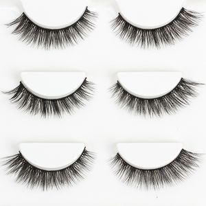 3D False Eyelashes Natural Long Crisscross tjock röriga mjuka falska fransar Skönhet Makeup Stage Stereo Fashion Lashes Big Eye Make Up Tool