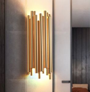 Modern creative LED tube, wall lamp personality, Vila Arte Hotel Hotel theme restaurant LLFA