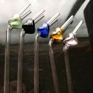 Accessori di bong di vetro di paglia di pesca color pesca, tubi colorati tubi in vetro curvo con tubi per olio tubi per cumuli per cumpuli