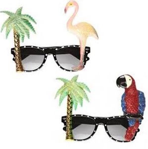 COCKTAIL Hawaïen Flamingo Perroquet Lunettes De Soleil Plage Tropicale BBQ Déguisement Poule Scène Accessoires De Fête Nouveauté chaude Lunettes De Vacances D'été