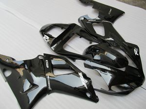 Hot Sale Fairing Kit för Yamaha YZF R1 2000 2001 Glänsande svarta Fairings Set YZFR1 00 01 OT07