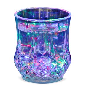 Lighting LED lens mug coffee mugs gaiwan cup Glass Bar Party wine glasses light Acrylic water induction Pineapple Cups