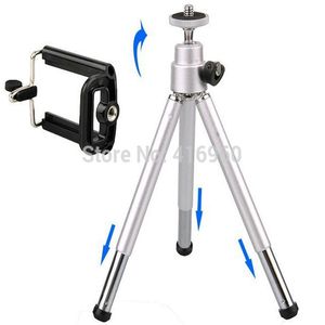Mini Tripod Professional Aluminum Flexible Light Tripe Camera Stand Tripod+ Phone Clip For iPhone Sony HTC Nikon Canon Webcams