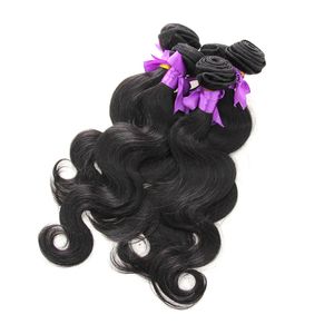 100% cabelo humano tecelagem Onda Do Corpo weave Natural Preto 5 pcs brasileiro virgem cabelo pacotes duplo desenhado, nenhum derramamento, emaranhado livre