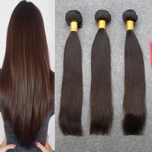 Brasilianisches reines Haar gerade billig unverarbeitete Haar 3 Bundles 100% reines Menschenhaar gerade 100g Bundles Dhl-frei