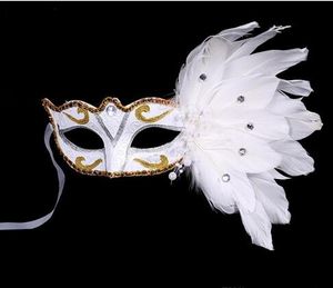 Masquerade Máscara de Natal Colorido Máscara de Penas Festa de Aniversário das Bruxas Máscara de Moda das Mulheres Fase Performances Suprimentos 10 pcs frete grátis