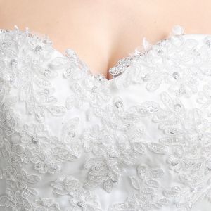 Nya White Lace Mermaid Wedding Dresses 2022 Sweetheart Appliques Party Bridal Gowns Stock 6-16 QC 3312985