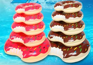 Inflável Donuts Flutuante de Natação Crianças Piscina de Natação Crianças Crianças Água Praia Natação Coleiras Bóias Infláveis ​​Raft Colchão de Ar DHL / Fedex