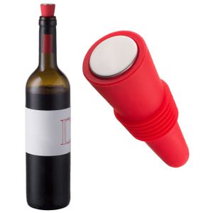 4 Teile/satz Wein Stopfen Silikon Flasche Getränke Flasche Frisch Halten Knackig Rot E00733
