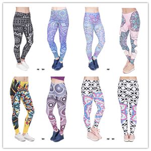 DHL GRATIS!! 10 pz/lotto Mandala Ombre Leggings da donna Stampa floreale Legging Pantaloni elastici Leggings Capri sottili casuali 7 stili