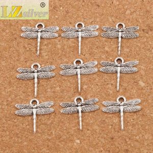 Wholesale 1 charm resale online - Thin Airfoil Flying Dragonfly Charms Pendants pcslot Tibetan Silver Fashion Jewelry DIY Fit Bracelets Necklace Earrings L968