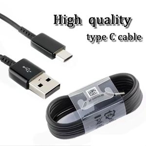 OEM نوع USB نوع C كبل البيانات 1M / 1.2M USB-C كابلات شحن سريع سلك ل S8 S10 Note10 ملاحظة 20 Huawei P20 P30 شاحن سريع