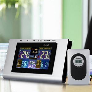 Freeshipping PC LCDデジタル温度テスター433MHz無線気象ステーション温度警告クロック温度計湿度計