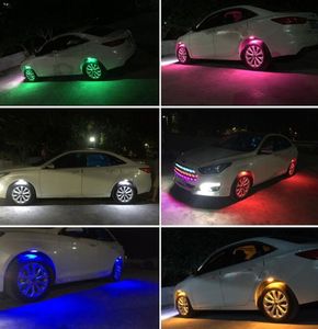 NEW Car Wheel Eyebrow Light Auto Wheel Light Exterior Decoration Light 4x1set 12-24V White Black Silver244z