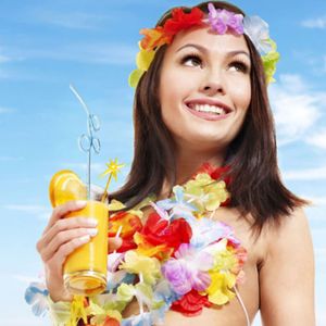 All'ingrosso-FancyFantasy 10 Pz / lotto Stile Hawaiano Colorato Leis Beach Tema Luau Party Ghirlanda Collana Vacanza Fiori Decorativi Freschi