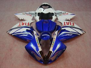 Injection mold free customize fairing kit for Yamaha YZF R1 white blue fairings set YZF R1 OY14
