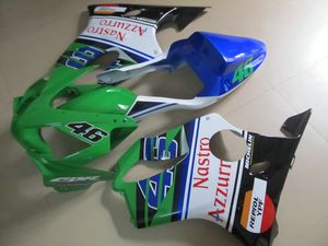 Injektionsgjuten plastmakare för Honda CBR600 F4I 01 02 03 Green Blue Fairings Set CBR600F4I 2001-2003 OT12